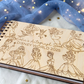 Princess Wood Autograph Book - Personalized Theme Park Memory Book | Royal Vacation Keepsake Gift