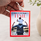 Personalized Dad Photo Keychain - Custom Father’s Day Acrylic Keyring - Magazine Cover Photo Gift