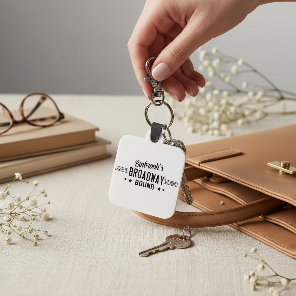 Custom Logo NFC Social Media Tag Keychain: Personalized Acrylic Business Card