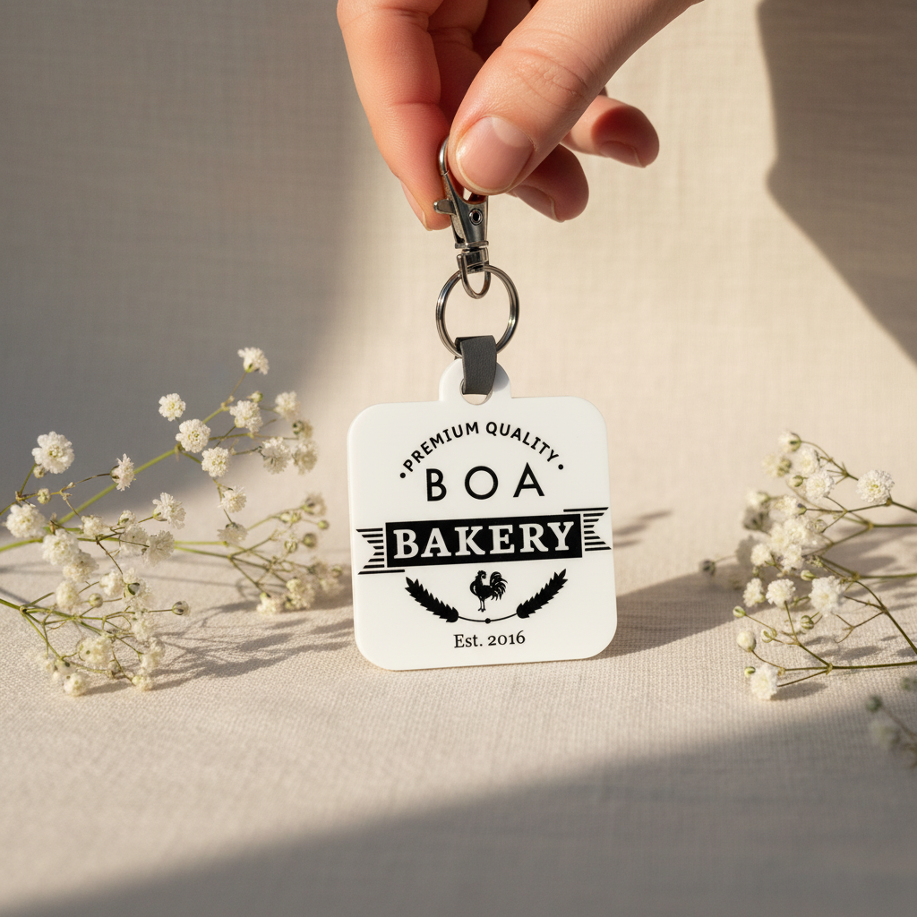Custom Logo NFC Social Media Tag Keychain: Personalized Acrylic Business Card