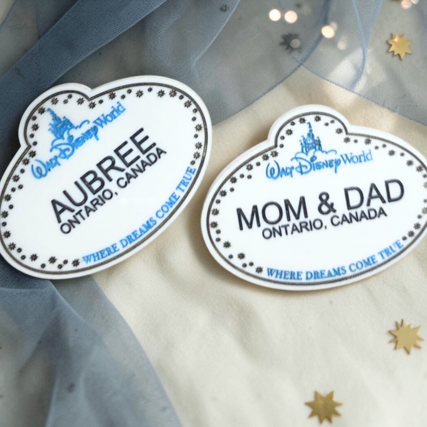 Personalized Cast Member Name Tag - Custom Magical Keepsake Acrylic Badge