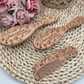 Engraved Baby Brush and Comb Set with Name - Wildflower Wooden Baby Grooming Kit - Newborn & Baby Shower Heirloom Gift