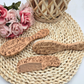 Engraved Baby Brush and Comb Set with Name - Wildflower Wooden Baby Grooming Kit - Newborn & Baby Shower Heirloom Gift