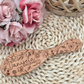 Engraved Baby Brush and Comb Set with Name - Wildflower Wooden Baby Grooming Kit - Newborn & Baby Shower Heirloom Gift