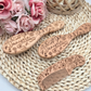 Engraved Baby Brush and Comb Set with Name - Wildflower Wooden Baby Grooming Kit - Newborn & Baby Shower Heirloom Gift