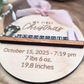 Baby’s First Christmas Ornament - Personalized Birth Stats Wood & Acrylic Keepsake
