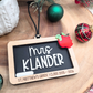 Custom Chalkboard Teacher Christmas Ornament - Personalized Wood & Acrylic Teacher's Gift