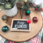 Custom Chalkboard Teacher Christmas Ornament - Personalized Wood & Acrylic Teacher's Gift