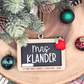 Custom Chalkboard Teacher Christmas Ornament - Personalized Wood & Acrylic Teacher's Gift