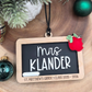 Custom Chalkboard Teacher Christmas Ornament - Personalized Wood & Acrylic Teacher's Gift