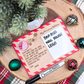 Personalized Dear Santa Christmas Wish Board  - Reusable Dry Erase North Pole Mail Postcard