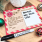 Personalized Dear Santa Christmas Wish Board  - Reusable Dry Erase North Pole Mail Postcard