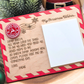 Personalized Dear Santa Christmas Wish Board  - Reusable Dry Erase North Pole Mail Postcard