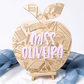 Custom Teacher Apple Desk Sign - Personalized Classroom Name Plaque Engraved Wood Gift