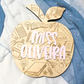 Custom Teacher Apple Desk Sign - Personalized Classroom Name Plaque Engraved Wood Gift
