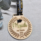 Custom Wood And Acrylic Graduation Medal Ornament