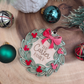 Personalized Wreath Mouse Ornament - Custom Name Tree Decor