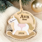 Personalized Baby's First Christmas -  Custom Rocking Horse Ornament