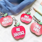 Teacher Apple Bag Tag, - Personalized Acrylic Wood Keyring Acrylic Gift