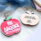 Teacher Apple Bag Tag, - Personalized Acrylic Wood Keyring Acrylic Gift