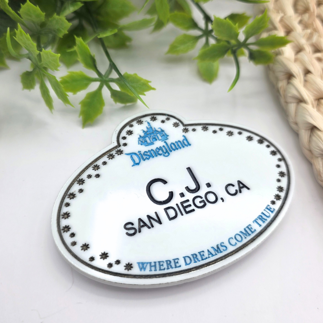 Personalized Cast Member Name Tag - Custom Magical Keepsake Acrylic Badge