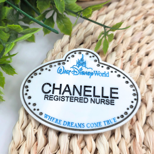 Personalized Cast Member Name Tag - Custom Magical Keepsake Acrylic Badge