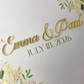 Sage Green Acrylic Wedding Guest Book - Personalized Floral Bridal Keepsake