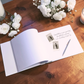 Sage Green Acrylic Wedding Guest Book - Personalized Floral Bridal Keepsake