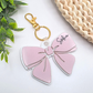 Custom NFC Emergency Contact Bow Tag - Personalized Safety Keychain for Kids & Adults - Tap with Phone Medical ID Acrylic Bag Tag