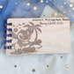 Custom Engraved Ohana Wood Autograph Book - Personalized Travel Keepsake Journal