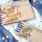 Custom Engraved Ohana Wood Autograph Book - Personalized Travel Keepsake Journal