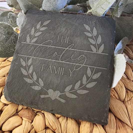 Custom Name Slate Coasters