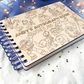 Custom Engraved Toy Friends Wood Autograph Book - Personalized Travel Keepsake Journal