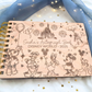 Fairytale Castle and Balloons Autograph Book  - Custom Wood Book - Theme Park Journal