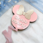 Personalized Acrylic Baby Name Sign - Mouse Ear Nursery Decor Birth Announcement Keepsake