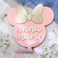 Personalized Acrylic Baby Name Sign - Mouse Ear Nursery Decor Birth Announcement Keepsake