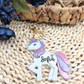 Custom Unicorn NFC Bag Tag - Personalized Emergency Kids Backpack Tag
