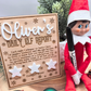 Personalized Elf Daily Report Board – Snowflake & Star Design - Reusable Dry Erase Report Card