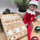 Personalized Elf Daily Report Board – Snowflake & Star Design - Reusable Dry Erase Report Card