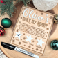 Personalized Elf Daily Report Board – Snowflake & Star Design - Reusable Dry Erase Report Card