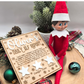 Personalized Elf Daily Report Board – Snowflake & Star Design - Reusable Dry Erase Report Card