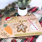 Dear Santa Milk & Cookies Board - Personalized Christmas Eve Tray