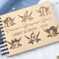 Custom Pirate Autograph Book - Personalized Wooden Travel Memory Book Theme Park Cruise Vacation Gift