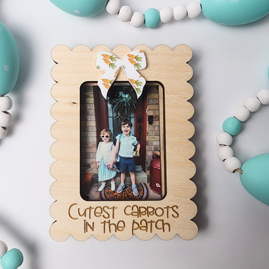 Cutest Carrot(s) In The Patch Scalloped Edge Magnet