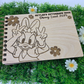 Sweet As A Daisy Wood Autograph Book - Custom Keepsake Souvenir