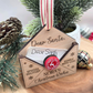 Personalized Dear Santa Wish Ornament-  Birch Wood Christmas Envelope - Custom Christmas Keepsake