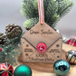 Personalized Dear Santa Wish Ornament-  Birch Wood Christmas Envelope - Custom Christmas Keepsake