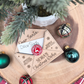 Personalized Dear Santa Wish Ornament-  Birch Wood Christmas Envelope - Custom Christmas Keepsake