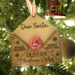 Personalized Dear Santa Wish Ornament-  Birch Wood Christmas Envelope - Custom Christmas Keepsake
