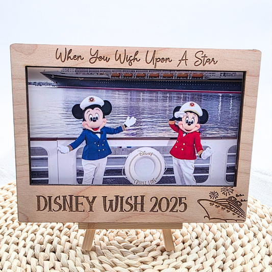 Magical Cruise Memory Frame | Personalized DCL Vacation Keepsake | Custom 5x7 Photo Frame | Nautical Cruise Gift | Travel Display Frame